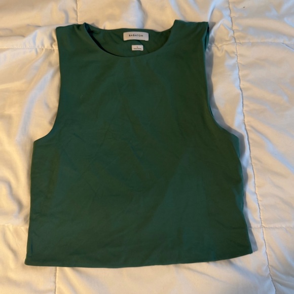 Aritzia Tops - Aritzia babaton dark forest green contour muscle seamless cropped tank top
